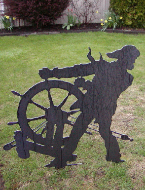 Ships Captain At The Helm Metal Art